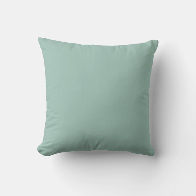 Coussin Moderne Solide fumée Sage vert (Recto)
