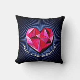 Coussin Modifier le nom Ajouter un texte rouge géométrique