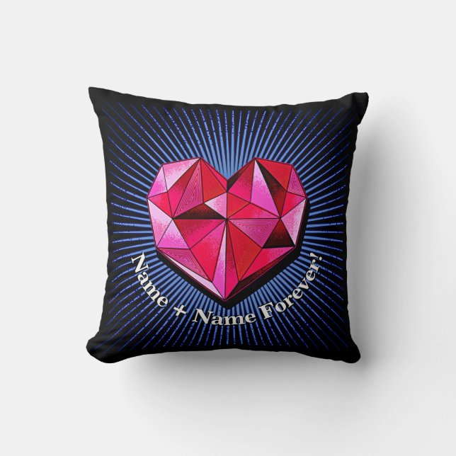 Coussin Modifier le nom Ajouter un texte rouge géométrique (Recto)