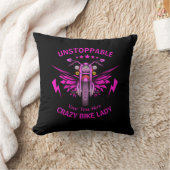Coussin Modifier tout le texte Ajouter un nom Pink Motorcy (Couverture)