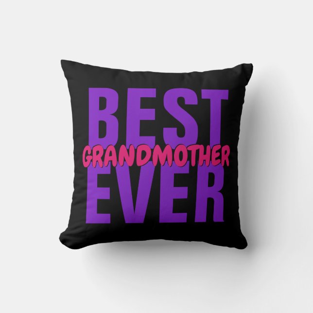 Coussin Modifier TOUT Le Texte Meilleur Nom De Mot Grand-M (Recto)