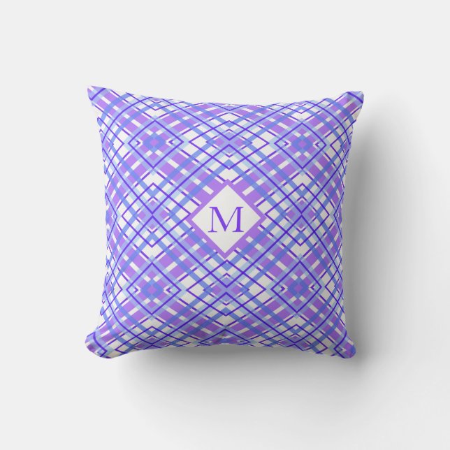 Coussin Moelleux violet et bleu pastel (Recto)