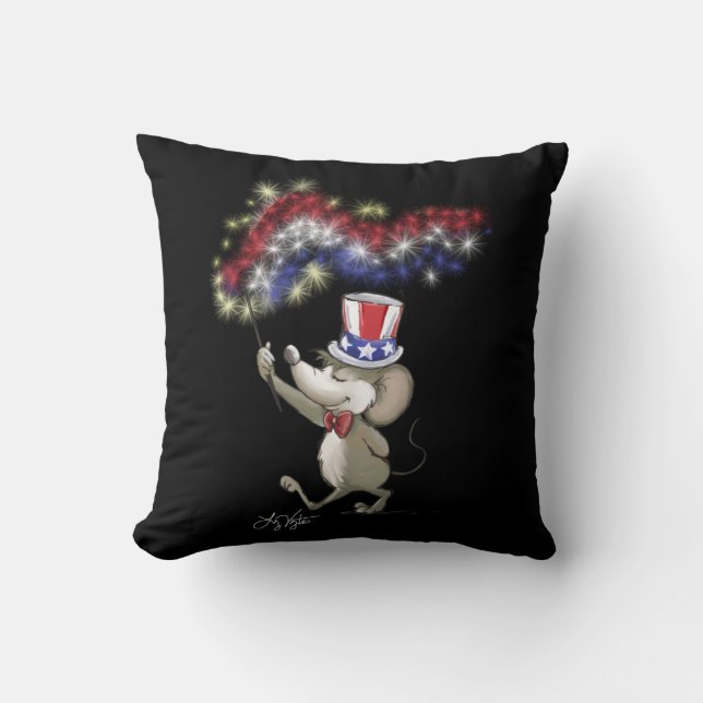 Coussin Moe's Happy 4 juillet Night Throw (Recto)