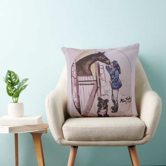 Coussin Moi avec bébé cheval de course Jamie (Chaise)