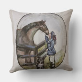 Coussin Moi avec bébé cheval de course Jamie (Verso)