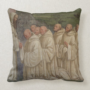Coussin Moines bénédictins, de la vie de St Benoît (