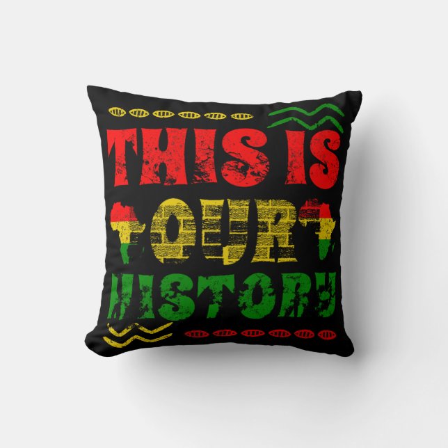 Coussin Mois de l'histoire des Noirs, Afro-Américains (Recto)