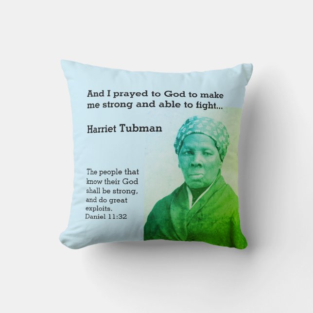 Coussin Mois de l'histoire noire HARRIET TUBMAN (Recto)