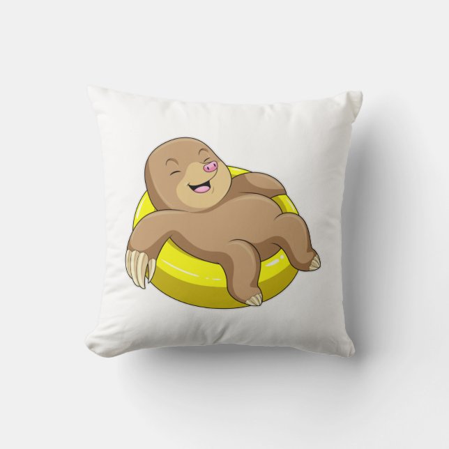 Coussin Mole à la natation avec Lifebuoy (Recto)