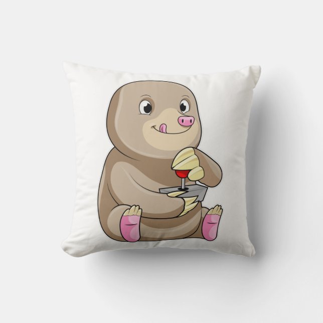 Coussin Mole comme joueur avec Joystick (Recto)