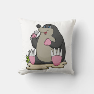 Coussin Mole en chanteur avec microphone