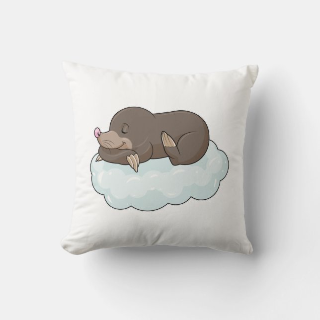 Coussin Mole sur nuages (Recto)