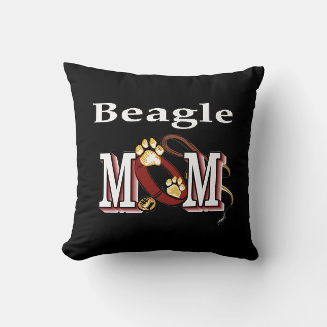 Coussin MOM chien beagle (Recto)