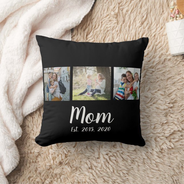 Coussin Mom Established Script Black 3 Photo (Couverture)