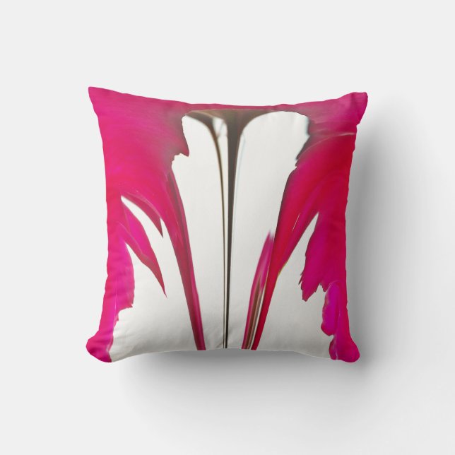 Coussin Moment capturé : Une Élégance Pétale Rose Rouge (Recto)