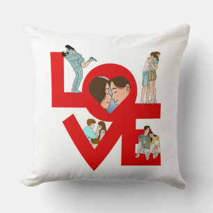 Coussin Moments de couple romantiques AMOUR