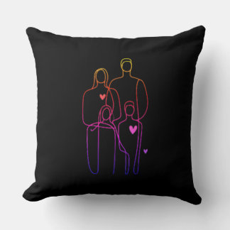 Coussin Moments faciaux familiaux : Amour et rire