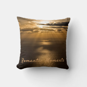Coussin Moments romantiques coucher de soleil photo océan