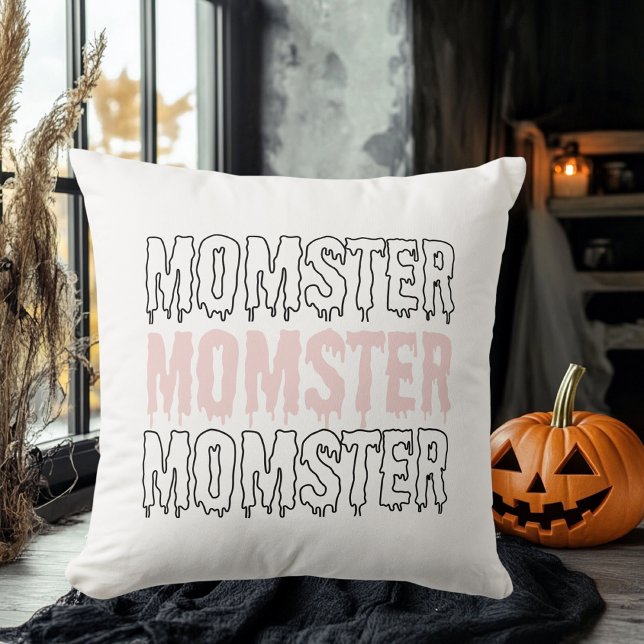 Coussin Momster Pink Halloween mignonne et Éffrayante (Créateur téléchargé)