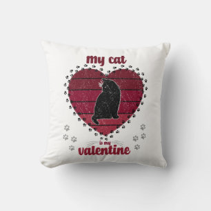 Coussin Mon Chat Est Ma Saint Valentin Cadeaux de Saint