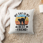 Coussin Mon chat est mon meilleur ami conception de t-shir (Couverture)