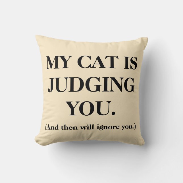 Coussin Mon Chat Vous Juge (Recto)