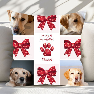 Coussin Mon chien est mes valentines Bow 4 photos