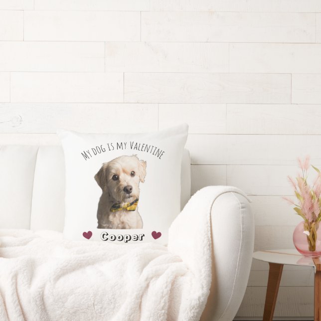 Coussin Mon chien est mon Valentin – Animal de compagnie p (Canapé)