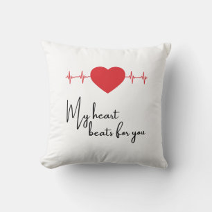 Coussin Mon coeur bat pour vous