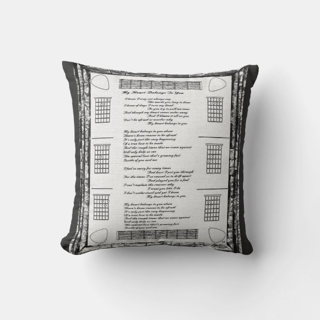 Coussin Mon Coeur Vous Appartient (Recto)