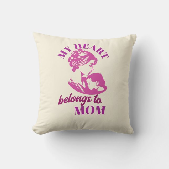 Coussin Mon coeur vous appartient Jeter l'oreiller (Recto)