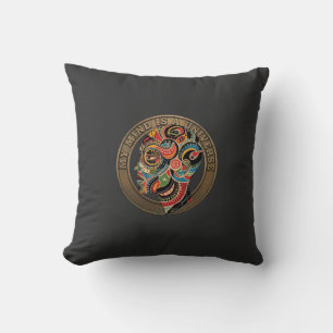 Coussin Mon esprit est un univers Vintage silhouette psych