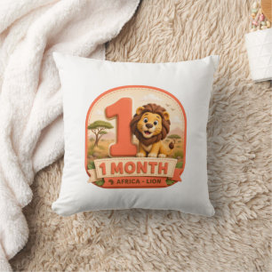 Coussin Mon Premier Aventure – 1 Mois Bébé Étape Petit