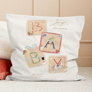Coussin Mon premier Joyeux Noël Baby Fête de naissance