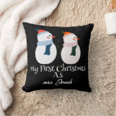Coussin Mon premier Noël en tant que M. et Mme Newlysaw (Couverture)