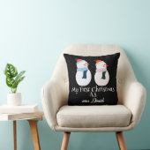 Coussin Mon premier Noël en tant que M. et Mme Newlysaw (Chaise)