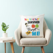 Coussin Mon professeur a survécu 100 jours de moi, école d (Chaise)