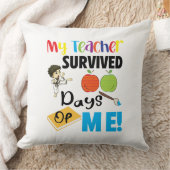 Coussin Mon professeur a survécu 100 jours de moi, école d (Couverture)