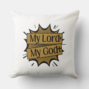 Coussin Mon Seigneur Mon Dieu Croix biblique