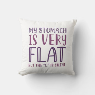 Coussin Mon ventre est très plat