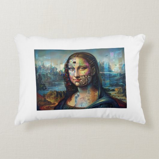 Coussin Mona Lisa Futuriste (Devant)