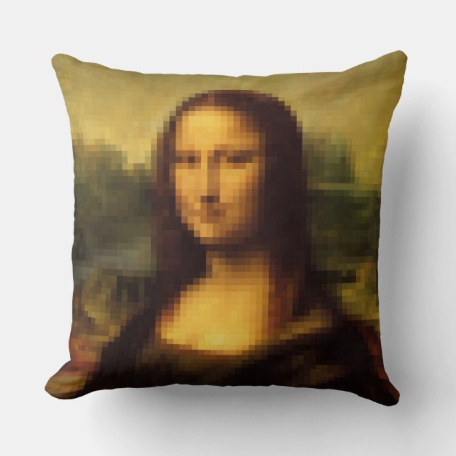 Coussin Mona Lisa Pixellée (Recto)