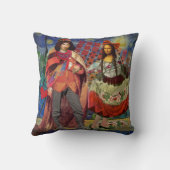 Coussin Mona Lisa Romantique Drôle Coloré Travail Artistiq (Verso)