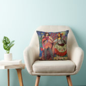 Coussin Mona Lisa Romantique Drôle Illustrations Couleurs (Chaise)