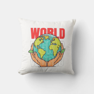Coussin Monde – Conception de globe d'aventure de voyage