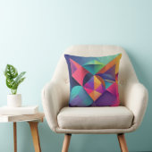 Coussin monde de la géométrie colorée (Chaise)
