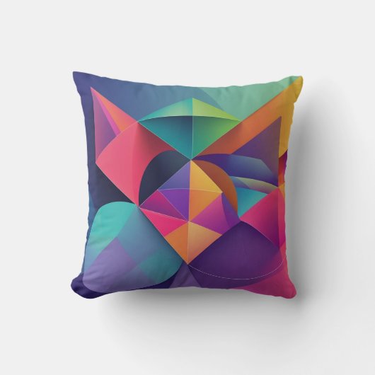 Coussin monde de la géométrie colorée (Recto)