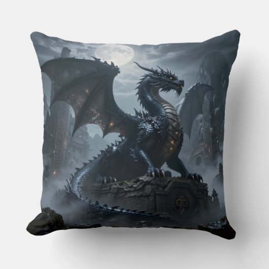 Coussin Monde des dragons – Le royaume du feu et de la mag (Recto)