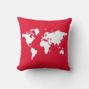 Coussin Monde élégant en géranium
