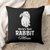 Coussin Monde meilleur lapin maman lapin mère lapin (Couverture)